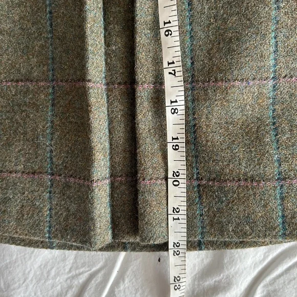 Brooks Brothers green Tweed Suit Women Wool Blazer Jacket Skirt Matching Set